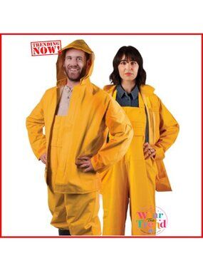 Heavy Duty Polyester Backed Vinyl Laminate Rainsuit Jacket & Overalls